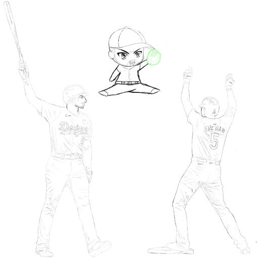 Dodgers - Freddie Freeman (Sketches)